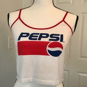 forever 21 cropped pepsi tank top